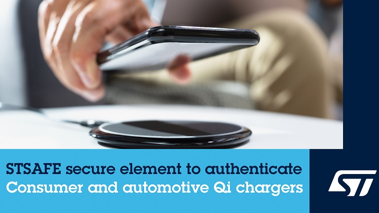 STSAFE secure element to authenticate - consumer and automotive Qi chargers