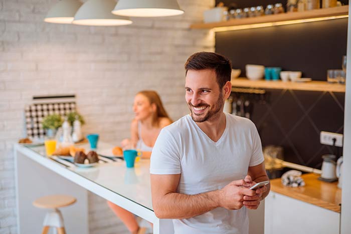 couple in kitchen