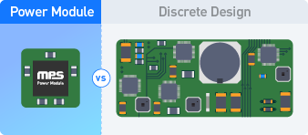 Visualisation of Power Module and Discrete Design on a reference board