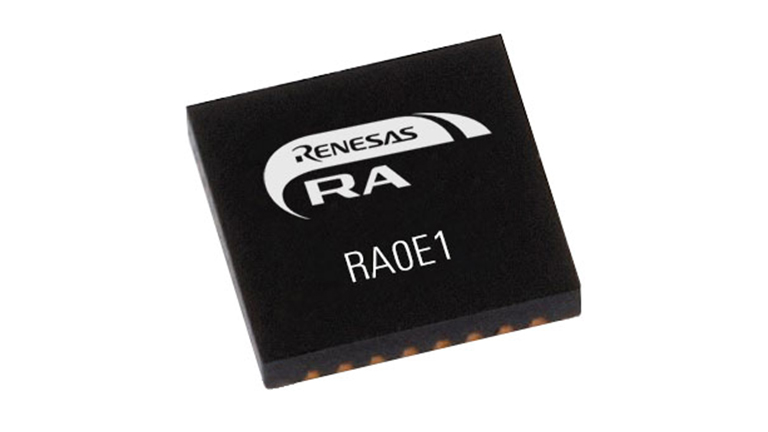 Renesas RA0E1 - front side of the MCU