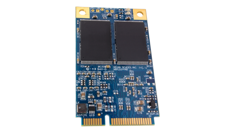 Delkin industrial SLC mSATA SSD board image