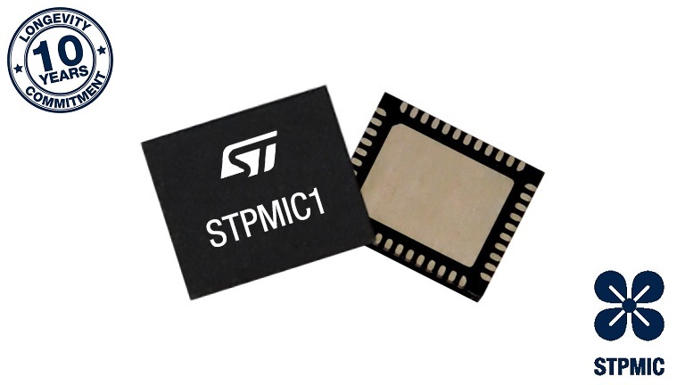 STMicroelectronics STPMIC1 - front and back side of the IC