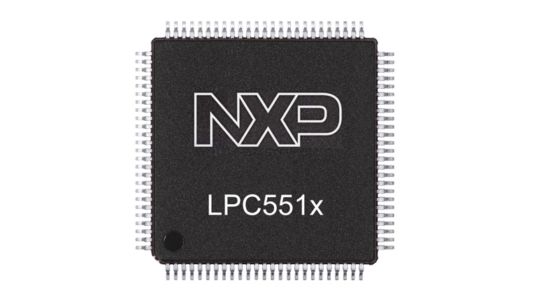 NXP LPC551x - front side of the MCU
