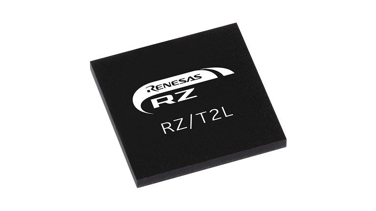 Front side of the RZ/T2L MPU from Renesas