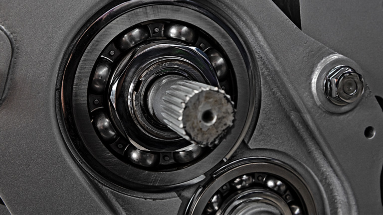 Ball bearings close-up