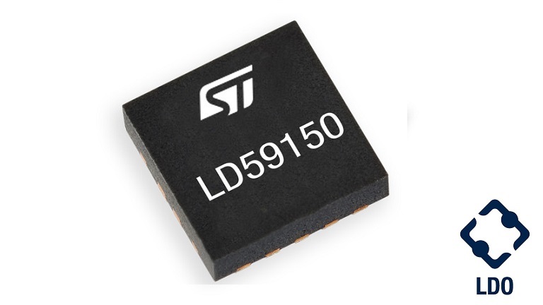 STMicroelectronics LD59150 - linear regulator front side of the chip 